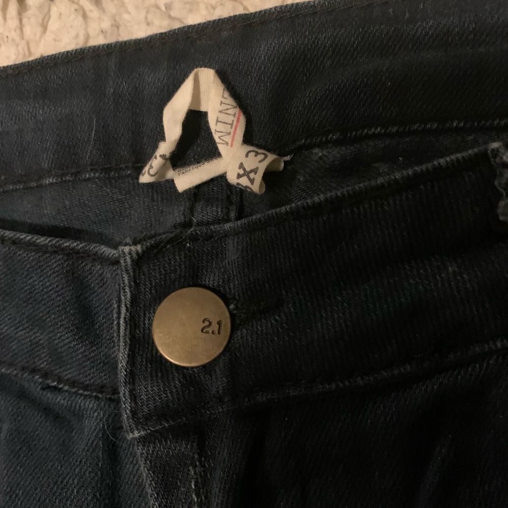 Forever 21 2.1 Women’s Denim Dark Blue Distressed Destroyed Skinny Jeans 28x32 - Picture 15 of 15